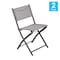 Flash Furniture Brazos Folding Chairs w/Gray Flex Comfort Material Backs and Seats and Black Metal Frames, 2PK TLH-SC-097-GRY-02-GG - alternate 4